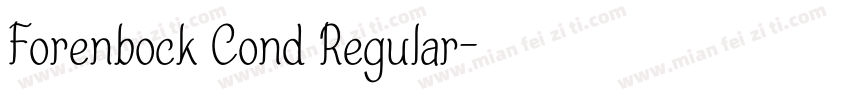 Forenbock Cond Regular字体转换